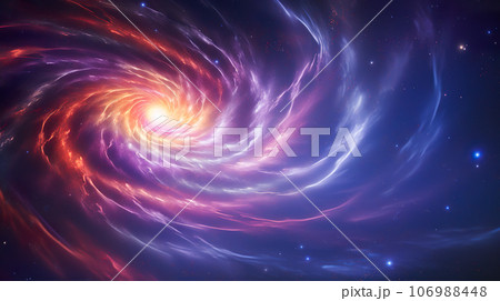 宇宙の銀河のイメージ「AI生成画像」 106988448