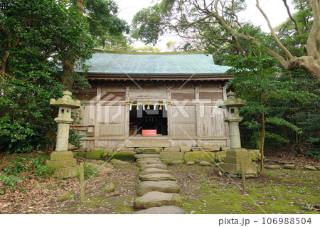 越前海岸　雄島の大湊神社 拝殿 106988504