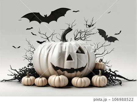 ハロウィンに使えるイラストパーツセット ハロウィンに使えるイラストパーツセット 106988522
