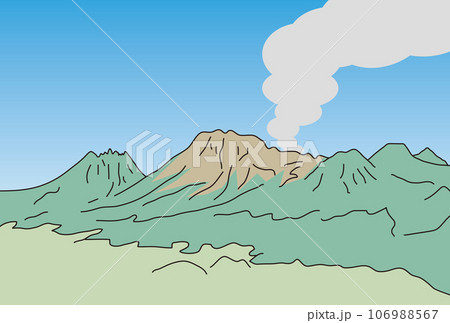 阿蘇山イラスト 106988567