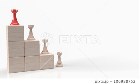 The chess on cube wood for Business concept 3d rendering The chess on cube wood for Business concept 3d rendering 106988752