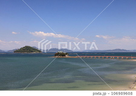 香川県三豊市三野町の海上に浮かぶ子供の守り神「津嶋神社」 106989608