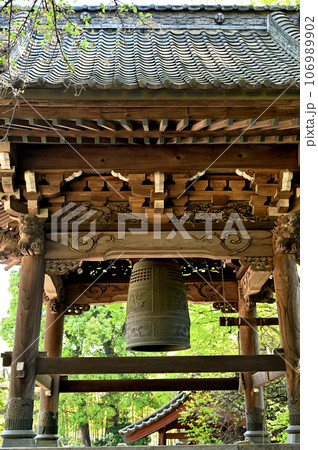 川口散歩：曹洞宗 法性寺　鐘楼　釣鐘　川口市桜町 106989902
