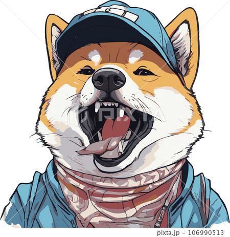 可愛い柴犬のイラストセット9個 106990513