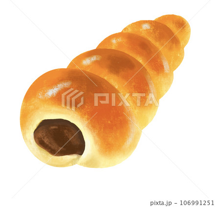 パンのイラスト　チョココロネ 106991251