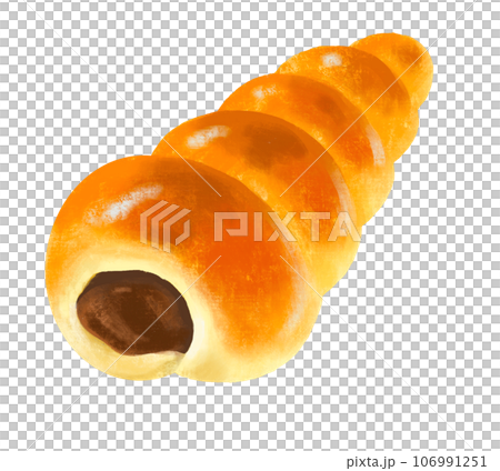 パンのイラスト　チョココロネ 106991251
