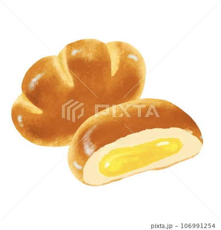 パンのイラスト クリームパンのイラスト素材 [106991254] - PIXTA