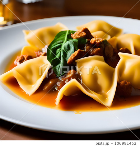italian tortelli or ravioli stuffed with pumpkin and parmesan cheese tasty italian tortelli or ravioli stuffed with pumpkin and parmesan cheese tasty 106991452