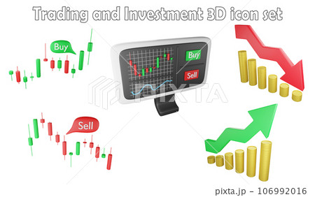 Trading and investment clipart element ,3D render trading concept isolated on white background icon set No.5 Trading and investment clipart element ,3D render trading concept isolated on white background icon set No.5 106992016