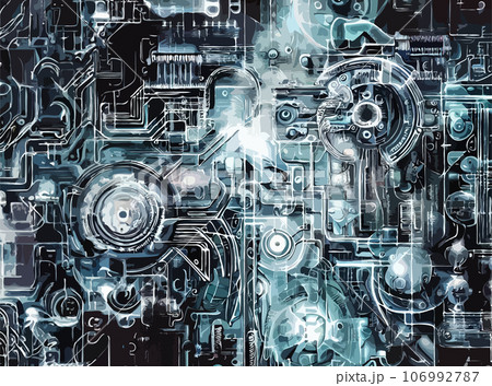 AI 人工知能イメージイラスト AI 人工知能イメージイラスト 106992787