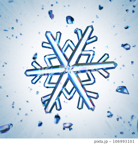 Snowflakes Blue Ice Crystal Winter Symbol 106993101