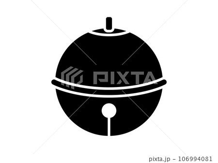 和風の鈴（宝来鈴）　シンプルなシルエットイラスト	 106994081