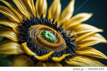 Sunflower, macro perspective with high contrast Sunflower, macro perspective with high contrast 106994103