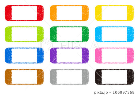 クレヨン素材　デザインフレーム12色セット 106997569