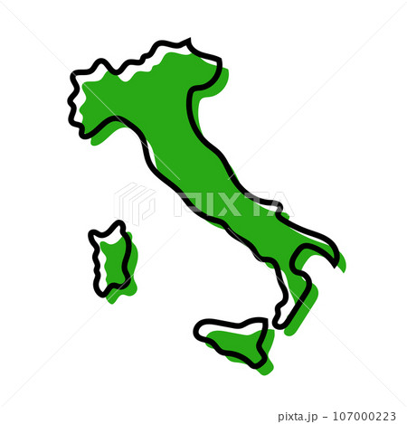 モダンなイタリア地図アイコン。ベクター。 107000223