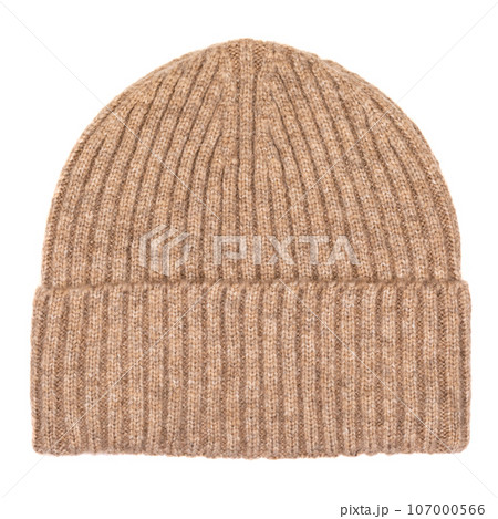 Brown knit cup isolated on white 107000566