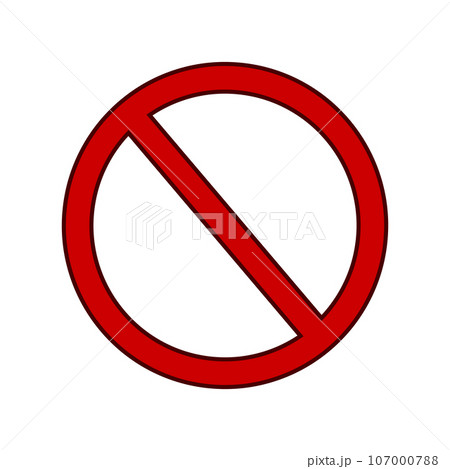 禁止マーク・制限マーク。ベクター。 107000788