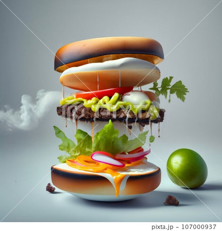 3D vector of burger  107000937