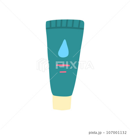 Cartoon Color Cosmetic Container Beauty Product Tube Concept Flat Design Style. Vector illustration of Sample Packaging Cartoon Color Cosmetic Container Beauty Product Tube Concept Flat Design Style. Vector illustration of Sample Packaging 107001132