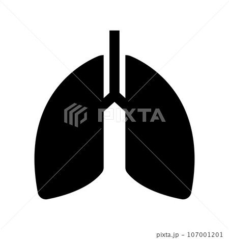 肺のシルエットアイコン 107001201