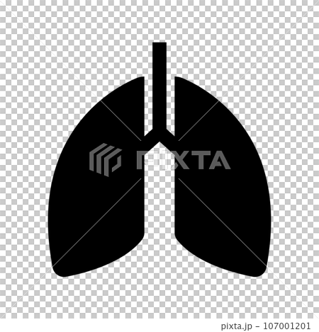 肺のシルエットアイコン 107001201
