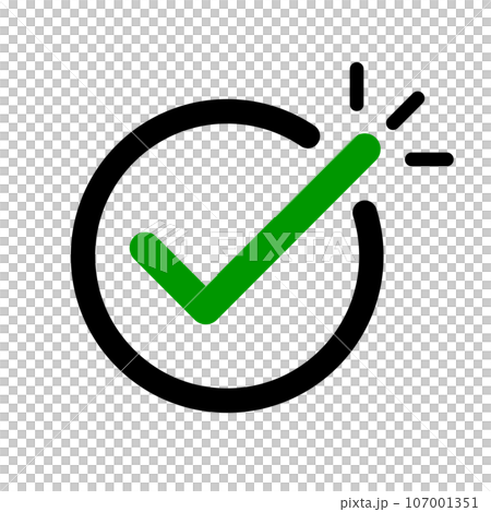 ポップなチェックボックスサイン 丸 107001351