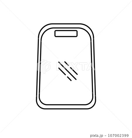 Cutting board icon vector. Simple design on white background. 107002399