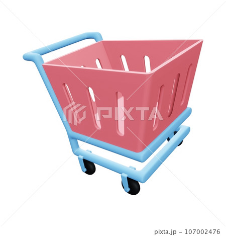 plastic basket with plastic waste basket icon 107002476