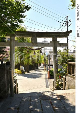 川口散歩：鳩ヶ谷氷川神社　二之鳥居　川口市鳩ケ谷本町 107002492