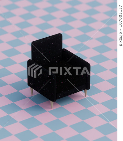 Black magic chair in the room. 3d render, 3d...のイラスト素材 [107003137] - PIXTA