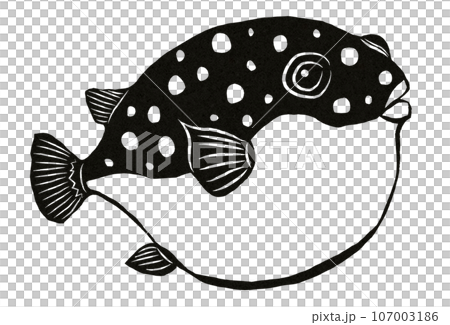 Cute blowfish cutout Cute blowfish cutout 107003186