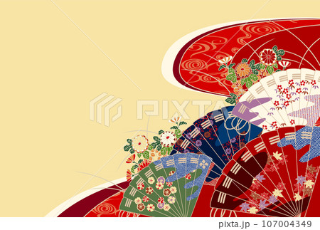 檜扇,和柄,扇,扇子,ベージュ 107004349