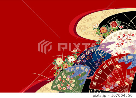 檜扇,和柄,扇,扇子,赤,朱 107004350