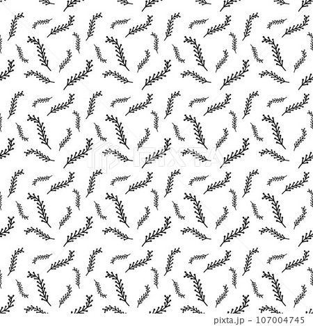 Seamless floral pattern element vector shape doodle plant abstract texture background illustration for digital paper and print materials. Seamless floral pattern element vector shape doodle plant abstract texture background illustration for digital paper and print materials. 107004745