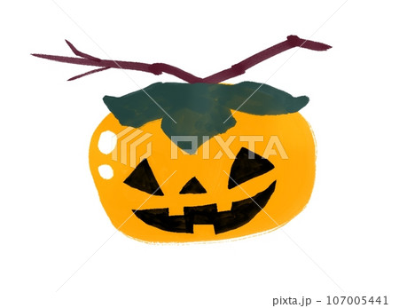 ハロウィン仕様の柿 107005441