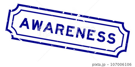 Grunge blue awareness word rubber seal stamp on white background Grunge blue awareness word rubber seal stamp on white background 107006106