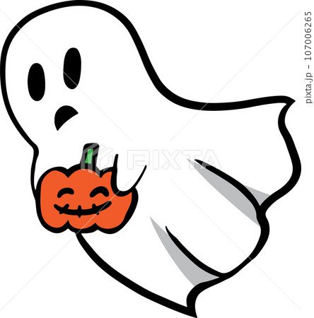 The Ghost drawing for halloween concept 107006265