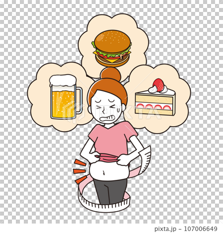 A woman who is concerned about her belly fat A woman who is concerned about her belly fat 107006649