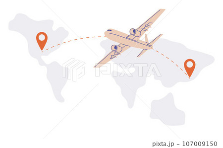 International logistic. Global air delivery export. Vector. Export import shipping duties significantly affect global logistics Supply delivery chain management helps businesses meet consumer demand 107009150