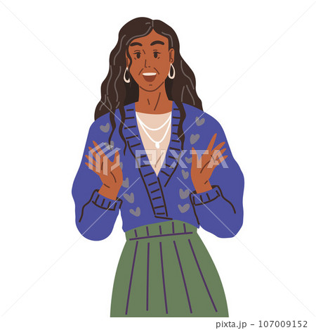 Happy people concept. Vector illustration Happiness emotions flow at surprise party Happy body language cbe seen in every embrace Man in victory stand proudly on podium Good teamwork friendship 107009152