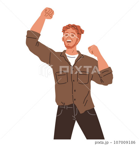 Happy people concept. Vector illustration Happy people spread joy wherever they go Man happy about new project collaborate well People on event or ceremony honor achievements community Happy people concept. Vector illustration Happy people spread joy wherever they go Man happy about new project collaborate well People on event or ceremony honor achievements community 107009186