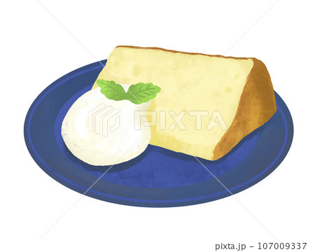 ケーキのイラスト シフォンケーキ ケーキのイラスト シフォンケーキ 107009337