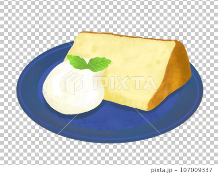 ケーキのイラスト シフォンケーキ ケーキのイラスト シフォンケーキ 107009337