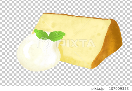 Cake illustration chiffon cake 107009338