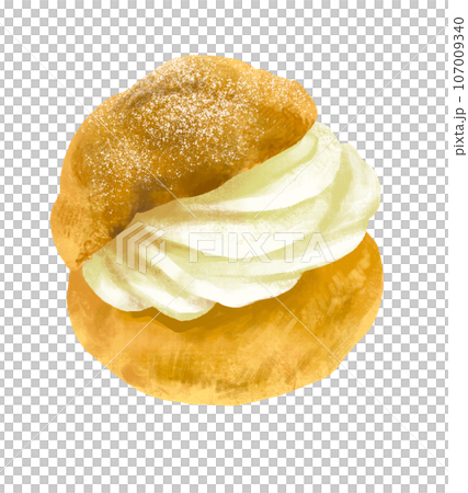 Illustrations of cream puff Illustrations of cream puff 107009340