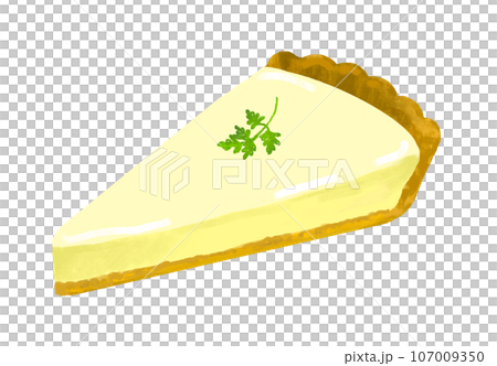 ケーキのイラスト　レアチーズタルト 107009350