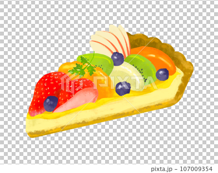 ケーキのイラスト　フルーツタルト 107009354