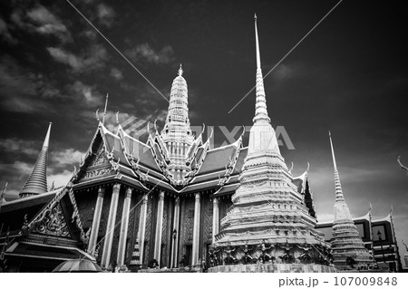 The Wat Phra Kaew, Temple of the Emerald Buddha, full official name Wat Phra Si Rattana Satsadaram, is regarded as the most sacred Buddhist temple (wat) in Bangkok, Thailand. The Wat Phra Kaew, Temple of the Emerald Buddha, full official name Wat Phra Si Rattana Satsadaram, is regarded as the most sacred Buddhist temple (wat) in Bangkok, Thailand. 107009848