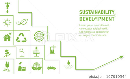 Template design for Sustainability development and Global Green Industries Business concept 107010544