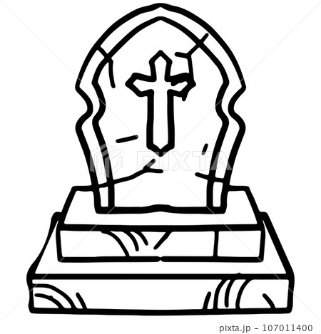 Gravestone Cartoon  107011400